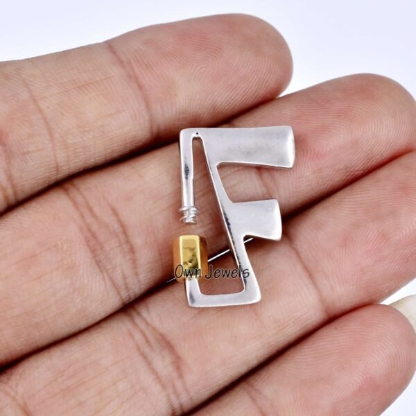 f letter carabiner lock pendant,