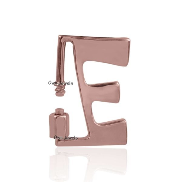 925 string silver E letter lock, alphabet letter lock, carabiner letter Initial lock, designer letter lock - Image 2