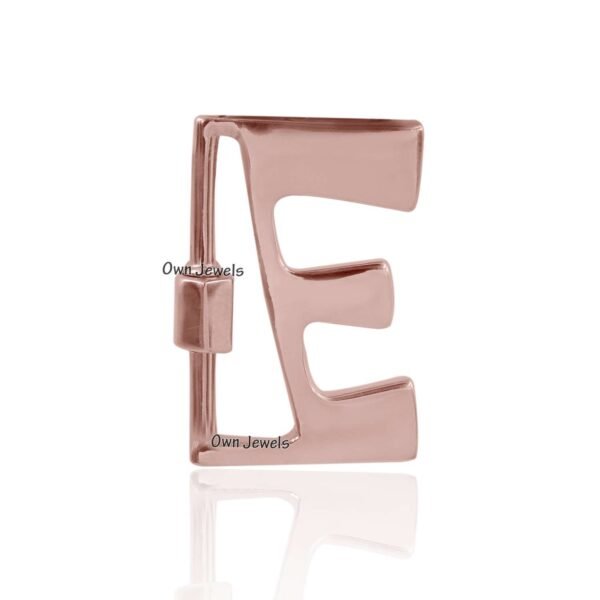 925 string silver E letter lock, alphabet letter lock, carabiner letter Initial lock, designer letter lock