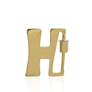 h letter carabiner lock pendant
